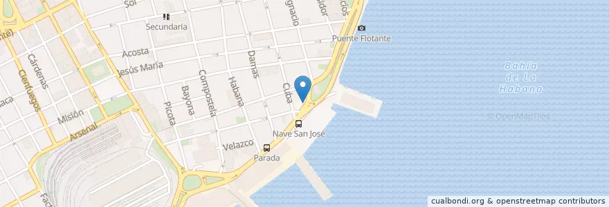 Mapa de ubicacion de Cocotaxi en キューバ, La Habana.