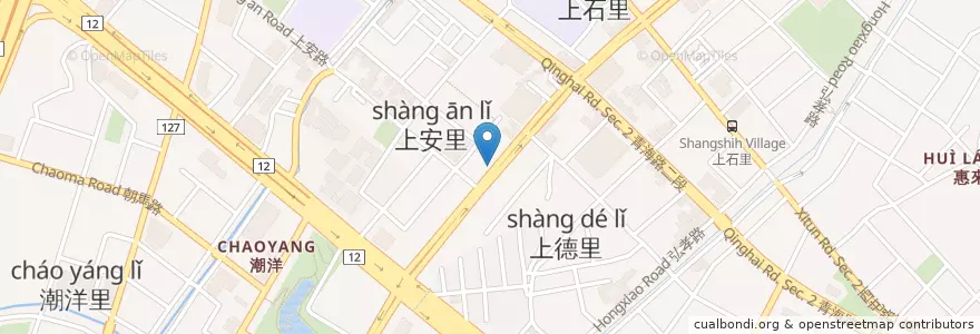 Mapa de ubicacion de Pizza en Taiwán, Taichung, 西屯區.