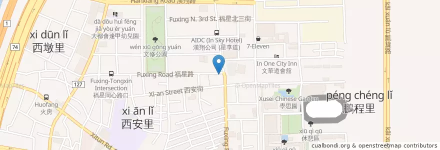 Mapa de ubicacion de Pizza Running en Taiwan, Taichung, 西屯區.