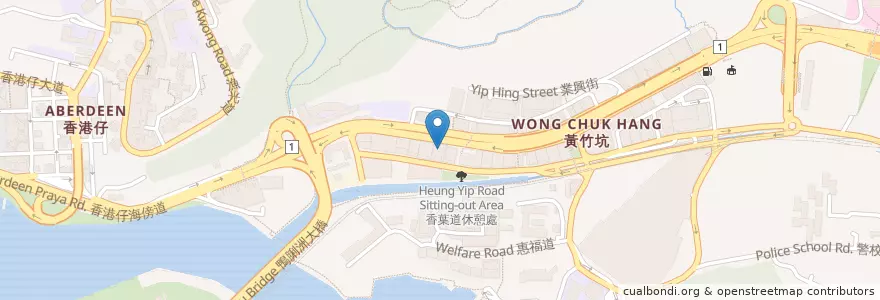 Mapa de ubicacion de gaga restaurant hong kong en الصين, غوانغدونغ, هونغ كونغ, جزيرة هونغ كونغ, الأقاليم الجديدة, 南區 Southern District.