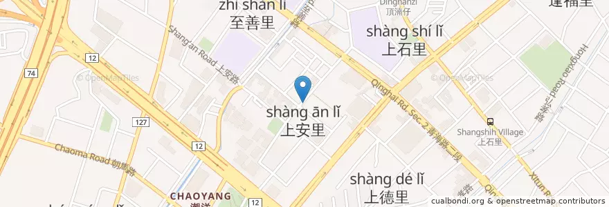 Mapa de ubicacion de Mosaic Café en Taiwan, 臺中市, 西屯區.