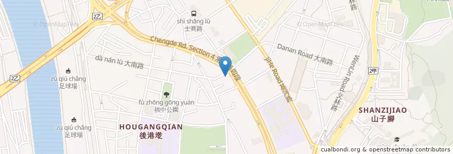 Mapa de ubicacion de 愛佳藥局 en 타이완, 신베이 시, 타이베이시, 스린 구.