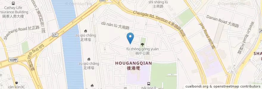 Mapa de ubicacion de 魚旨亭日式料理 en 台湾, 新北市, 台北市, 士林区.