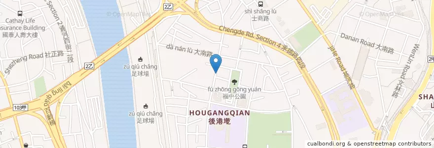 Mapa de ubicacion de 台南港口土魠魚羹 en 臺灣, 新北市, 臺北市, 士林區.