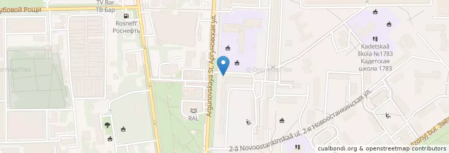 Mapa de ubicacion de Додо Пицца en Russia, Distretto Federale Centrale, Москва, Северо-Восточный Административный Округ, Останкинский Район.