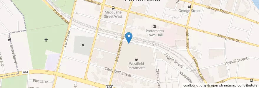 Mapa de ubicacion de Argyle Street Medical Centre en Australia, New South Wales, Sydney, City Of Parramatta Council.