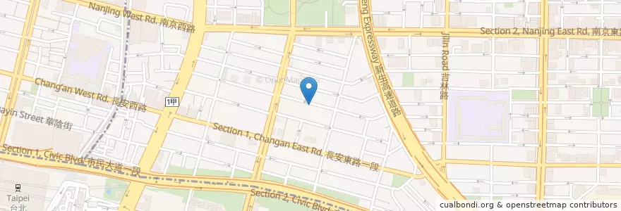 Mapa de ubicacion de 爐端燒時時 en 臺灣, 新北市, 臺北市, 中山區.