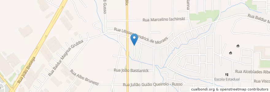 Mapa de ubicacion de Capela Nsa. Sra. de Fátima en ブラジル, 南部地域, パラナ, Região Geográfica Intermediária De Curitiba, Região Metropolitana De Curitiba, Microrregião De Curitiba, クリチバ.