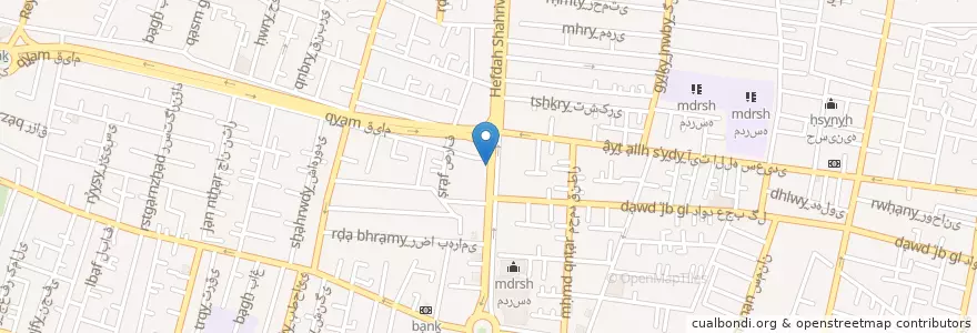 Mapa de ubicacion de بانک شهر en Iran, Teheran, شهرستان تهران, Teheran, بخش مرکزی شهرستان تهران.
