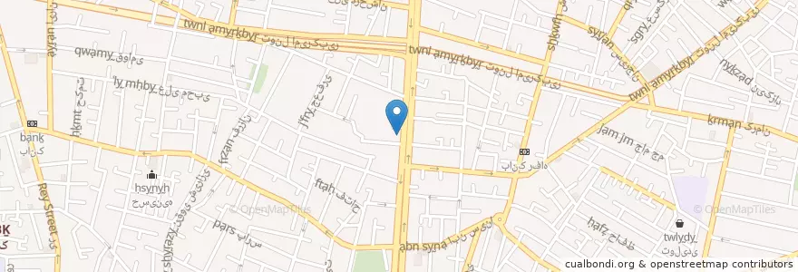 Mapa de ubicacion de بانک انصار en Irán, Teherán, شهرستان تهران, Teherán, بخش مرکزی شهرستان تهران.