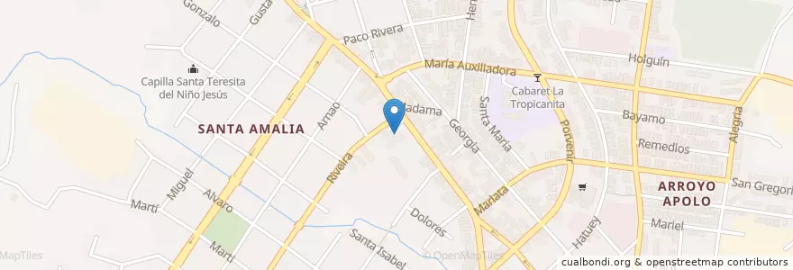 Mapa de ubicacion de Policlinico Julian grimau en 쿠바, La Habana, Arroyo Naranjo.