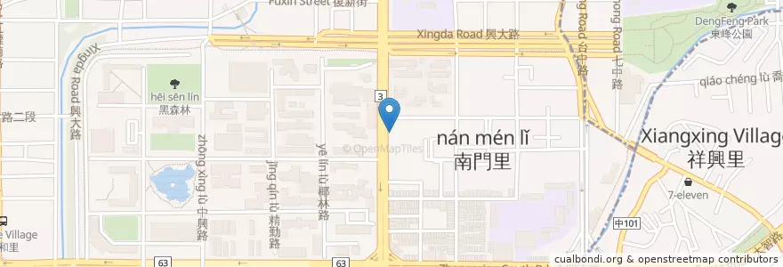 Mapa de ubicacion de La Pizza en 타이완, 타이중 시, 난구.