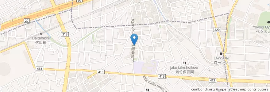 Mapa de ubicacion de 大出歯科医院 en 日本, 東京都, 世田谷区, 渋谷区.