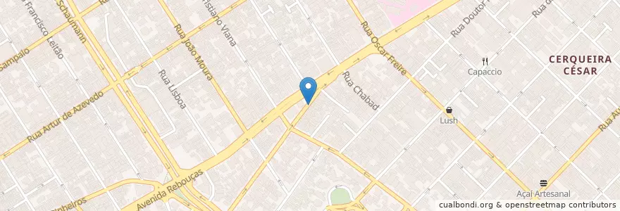 Mapa de ubicacion de Pronto Socorro do Dente en برزیل, منطقه جنوب شرقی برزیل, سائوپائولو, Região Geográfica Intermediária De São Paulo, Região Metropolitana De São Paulo, Região Imediata De São Paulo, سائوپائولو.