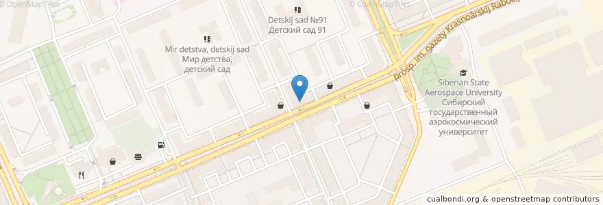 Mapa de ubicacion de кафе Самовар en Russia, Distretto Federale Siberiano, Красноярский Край, Городской Округ Красноярск.