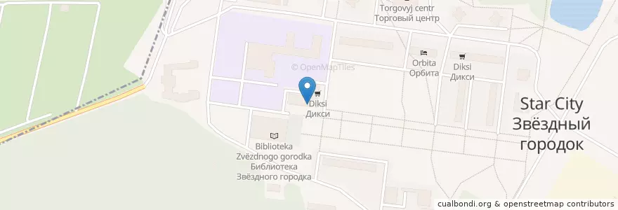 Mapa de ubicacion de Белка и Стрелка en Rusia, Distrito Federal Central, Óblast De Moscú, Городской Округ Звёздный Городок.