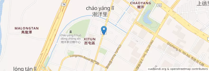 Mapa de ubicacion de 1% bakery en Taiwan, Taichung, 西屯區.