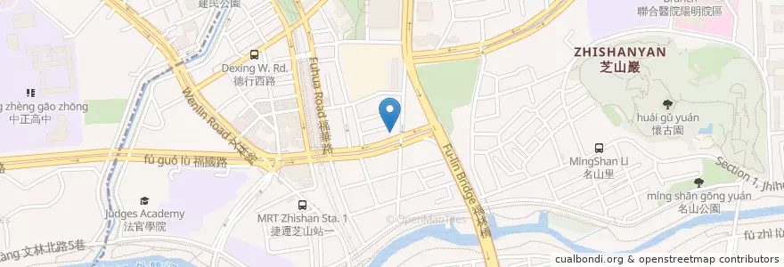 Mapa de ubicacion de 麻木不能 en Taiwan, 新北市, Taipei, 士林區.