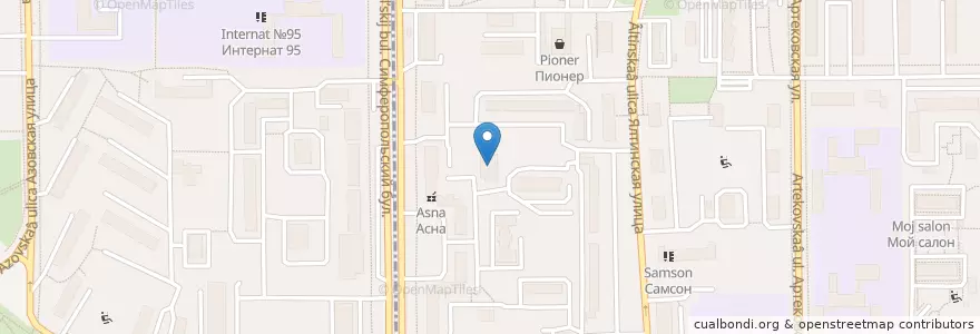 Mapa de ubicacion de АСНА - Северная Звезда en Rusia, Центральный Федеральный Округ, Москва, Нагорный Район, Район Зюзино.