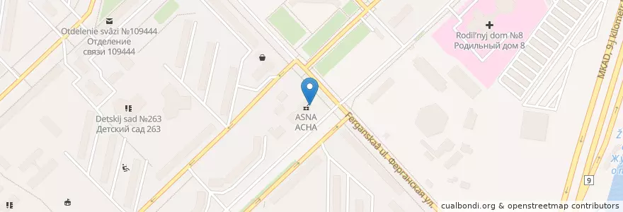 Mapa de ubicacion de АСНА - Северная Звезда en Россия, Центральный Федеральный Округ, Москва, Юго-Восточный Административный Округ, Район Выхино-Жулебино.