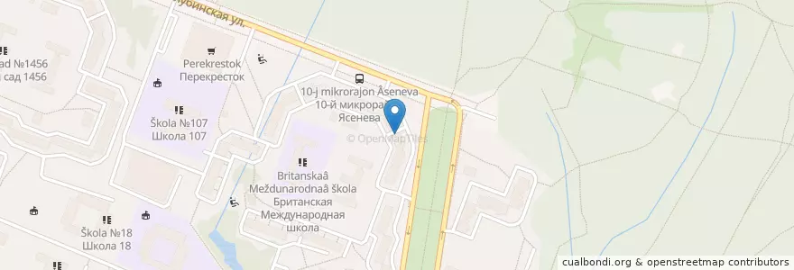 Mapa de ubicacion de АСНА - Северная Звезда en 俄罗斯/俄羅斯, Центральный Федеральный Округ, Москва, Юго-Западный Административный Округ.