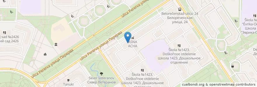 Mapa de ubicacion de АСНА - Северная Звезда en Russia, Distretto Federale Centrale, Москва, Юго-Восточный Административный Округ, Район Марьино.