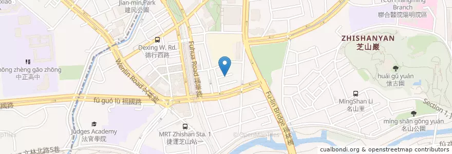 Mapa de ubicacion de 台北學善物理治療所 en 台湾, 新北市, 台北市, 士林区.
