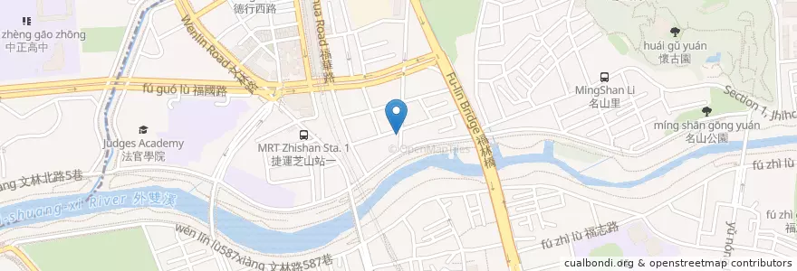 Mapa de ubicacion de 雙子星 en Taiwán, Nuevo Taipéi, Taipéi, 士林區.