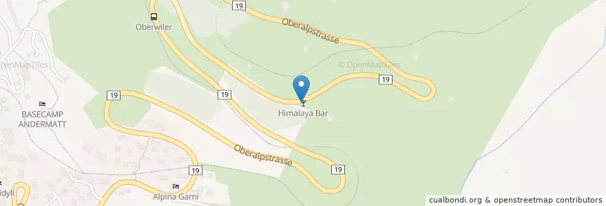 Mapa de ubicacion de Himalaya Bar en Schweiz/Suisse/Svizzera/Svizra, Uri, Korporation Ursern, Andermatt.