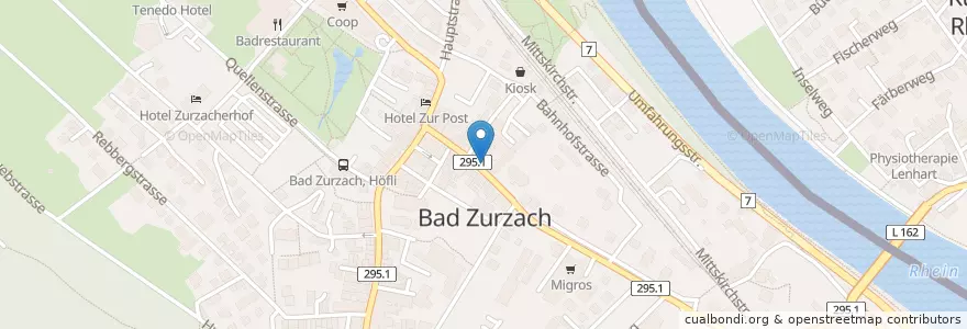 Mapa de ubicacion de OIL! Tank and Go en 스위스, Aargau, Bezirk Zurzach, Bad Zurzach.