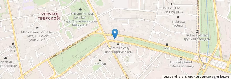 Mapa de ubicacion de Рюмка водки en روسيا, Центральный Федеральный Округ, Москва, Центральный Административный Округ, Тверской Район.