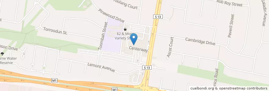 Mapa de ubicacion de J.T’s Bakery en オーストラリア, ビクトリア, City Of Monash.