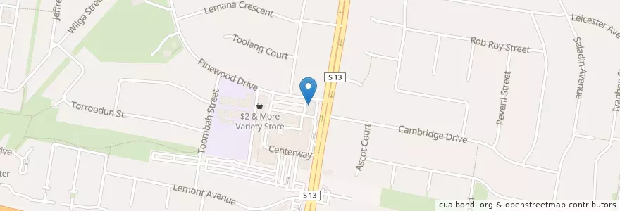 Mapa de ubicacion de Bank of Queemsland en Австралия, Виктория, City Of Monash.