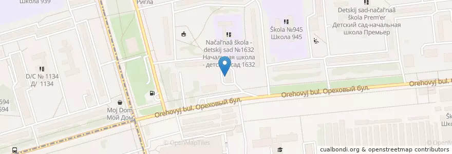 Mapa de ubicacion de Ива-дент en Rússia, Distrito Federal Central, Москва, Южный Административный Округ, Район Зябликово.