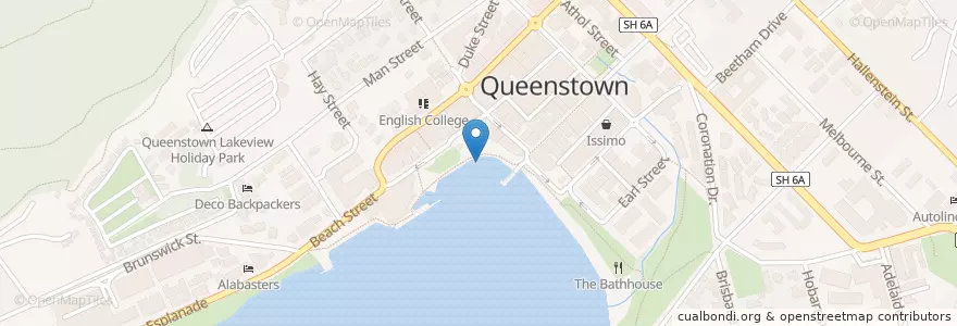 Mapa de ubicacion de Floating Boat en New Zealand / Aotearoa, Otago, Queenstown-Lakes District.