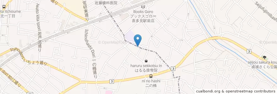 Mapa de ubicacion de 島田歯科医院 en 日本, 東京都, 狛江市.