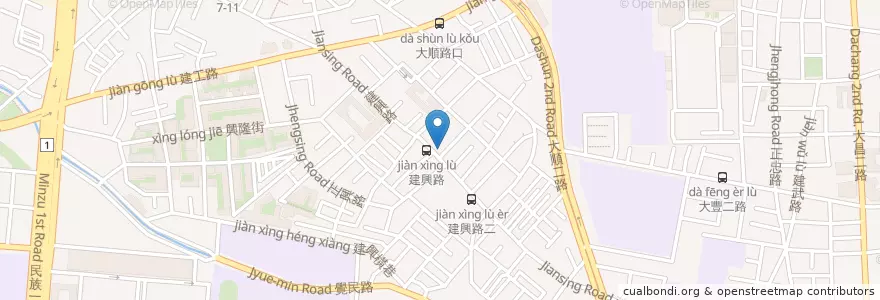Mapa de ubicacion de 阿誠麻油雞 en تایوان, کائوهسیونگ, 三民區.