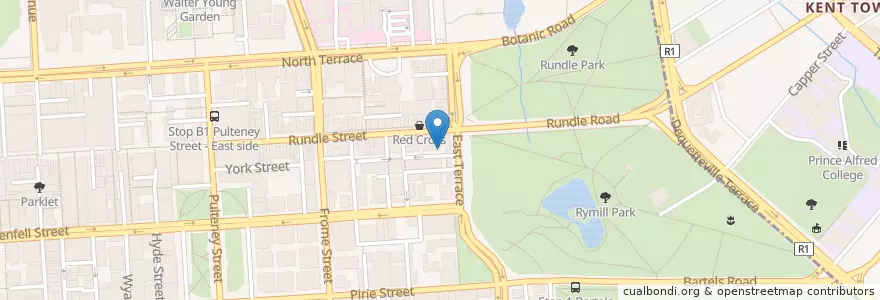 Mapa de ubicacion de NOLA en オーストラリア, 南オーストラリア, Adelaide, Adelaide City Council.