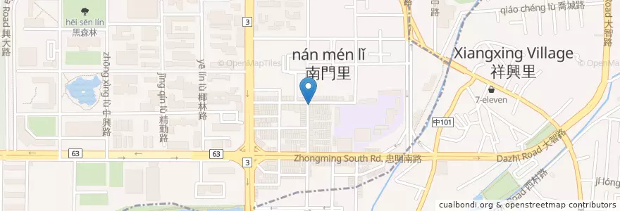 Mapa de ubicacion de Honey Comb en 台湾, 台中市, 南区.