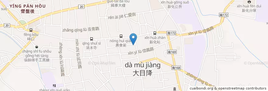 Mapa de ubicacion de 老街咖啡 en 臺灣, 臺南市, 新化區.