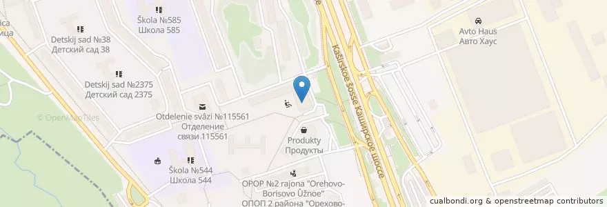 Mapa de ubicacion de Горздрав en Russia, Central Federal District, Moscow, Southern Administrative Okrug, Orekhovo-Borisovo Yuzhnoye District.
