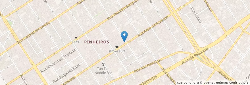 Mapa de ubicacion de Vezpa Pizza en ブラジル, 南東部地域, サンパウロ, Região Geográfica Intermediária De São Paulo, Região Metropolitana De São Paulo, Região Imediata De São Paulo, サンパウロ.