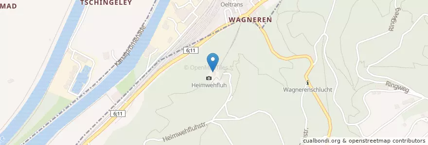Mapa de ubicacion de Heimwehfluh en Svizzera, Berna, Verwaltungsregion Oberland, Verwaltungskreis Interlaken-Oberhasli, Matten Bei Interlaken, Interlaken.