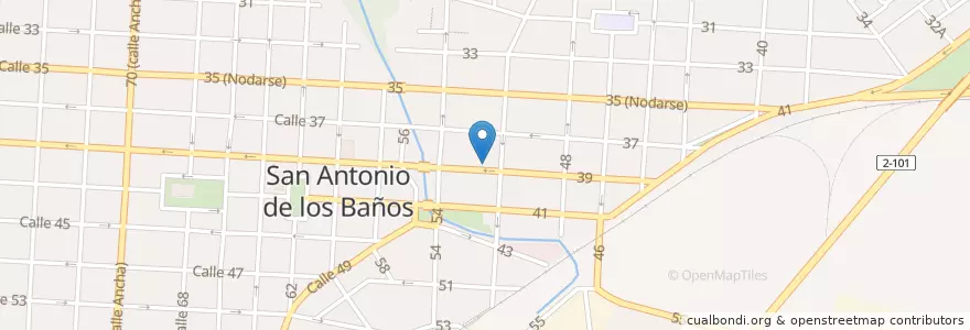 Mapa de ubicacion de Iglesia Bautista Bethel en キューバ, Artemisa, San Antonio De Los Baños, Ciudad De San Antonio De Los Baños.