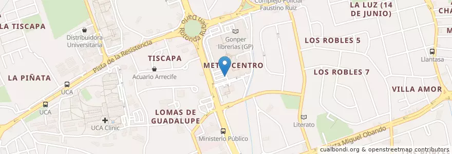 Mapa de ubicacion de Carl's Jr. en Nicaragua, Departamento De Managua, Managua (Municipio).