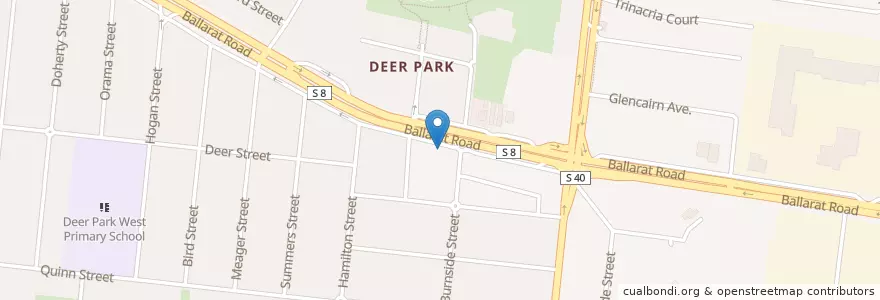 Mapa de ubicacion de Deer Park Fish & Chips en أستراليا, ولاية فيكتوريا, City Of Brimbank.