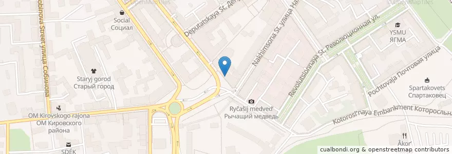 Mapa de ubicacion de Мед Арт en Rusland, Centraal Federaal District, Oblast Jaroslavl, Ярославский Район, Городской Округ Ярославль.
