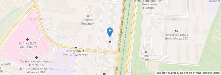 Mapa de ubicacion de Почта Банк en Russia, Central Federal District, Moscow, Southern Administrative Okrug, Nagatinsky Zaton District, Nagatino-Sadovniki District.