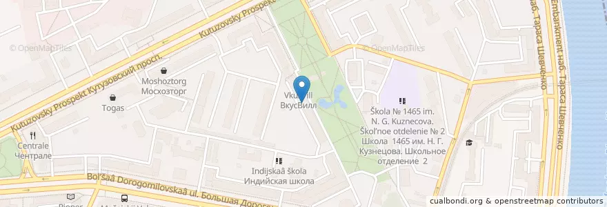 Mapa de ubicacion de Прожектор en Rússia, Distrito Federal Central, Москва, Западный Административный Округ, Район Дорогомилово.