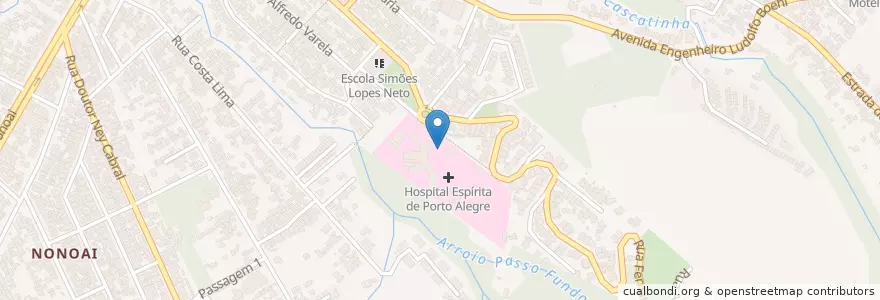 Mapa de ubicacion de Hospital Santa Ana en Brasilien, Süden, Rio Grande Do Sul, Região Metropolitana De Porto Alegre, Região Geográfica Intermediária De Porto Alegre, Região Geográfica Imediata De Porto Alegre, Porto Alegre.